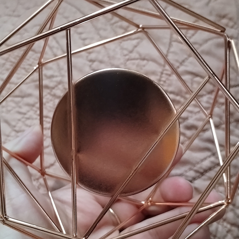 NWOT Metal Candle Holder in Rose Gold - Picture 5 of 12